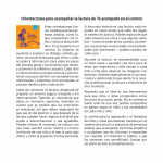 Orientaciones para acompañar la lectura de Te acompaño en el camino