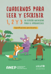 Cuadernos para leer y escribir 1, 2 y 3 en dise&ntilde;o universal para el aprendizaje